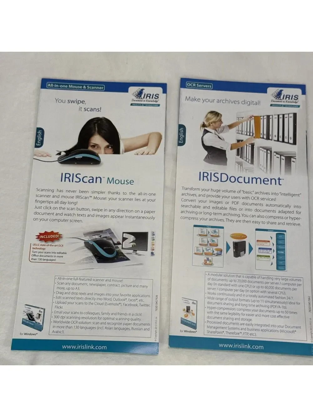 IRIScan Mouse All-In-One Scanner for Windows & Mouse 457885 Excellent Preowned